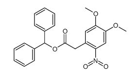 3,4-dimethoxy-2-nitrophenylacetic acid benzhydryl ester结构式