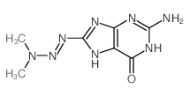 2-amino-8-dimethylaminodiazenyl-3,5-dihydropurin-6-one结构式