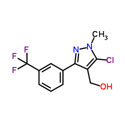 5-CHLORO-1-METHYL-3-[3-(TRIFLUOROMETHYL)PHENYL]-1H-PYRAZOLE-4-METHANOL结构式