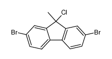 2,7-dibromo-9-chloro-9-methyl-fluorene结构式