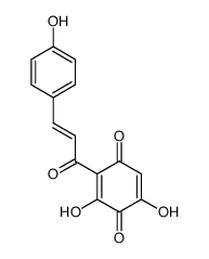 4-hydroxy-3-[3-(4-hydroxyphenyl)prop-2-enoyl]-2-[(2S,3R,4S,5R,6R)-3,4,5-trihydroxy-6-(hydroxymethyl)oxan-2-yl]oxy-cyclohexa-2,4-diene-1,6-dione Structure