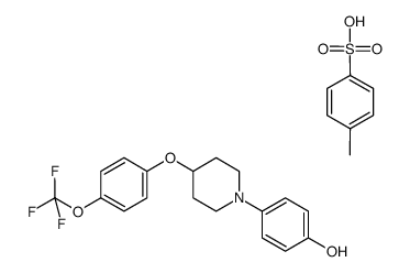 Phenol, 4-[4-[4-(trifluoromethoxy)phenoxy]-1-piperidinyl]-, 4-Methylbenzenesulfonate (salt) Structure