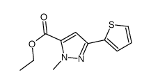 ETHYL 1-METHYL-3-THIEN-2-YL-1H-PYRAZOLE-5-CARBOXYLATE Structure