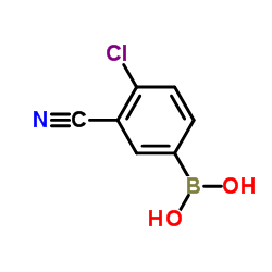 (4-Chloro-3-cyanophenyl)boronic acid Structure