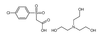 2-[bis(2-hydroxyethyl)amino]ethanol,2-(4-chlorophenyl)sulfonylacetic acid Structure