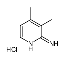 3,4-dimethylpyridin-2-amine,hydrochloride结构式