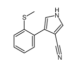 4-(2-methylsulfanylphenyl)-1H-pyrrole-3-carbonitrile结构式