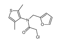 2-chloro-N-(2,4-dimethylthiophen-3-yl)-N-(furan-2-ylmethyl)acetamide Structure
