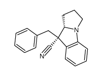trans-2,3,9,9a-Tetrahydro-9-(phenylmethyl)-1H-pyrrolo<1,2-a>indole-9-carbonitrile Structure