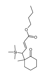 (E)-4-(1-Methyl-2-oxo-cyclohexyl)-4-trimethylsilanyl-but-2-enoic acid butyl ester结构式