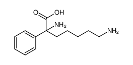 Benzeneacetic acid, α-amino-α-(5-aminopentyl) Structure