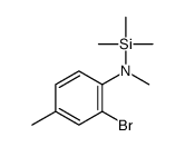 2-bromo-N,4-dimethyl-N-trimethylsilylaniline Structure