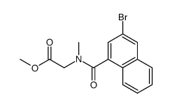 N-[(3-bromo-1-naphthalenyl)carbonyl]-N-methylglycine methyl ester Structure