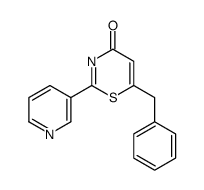 6-benzyl-2-pyridin-3-yl-1,3-thiazin-4-one结构式