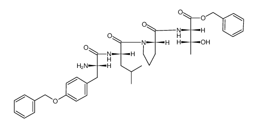 H-Tyr(Bzl)-Leu-Pro-Thr-OBzl结构式