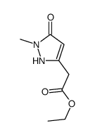 ethyl 2-(2-methyl-3-oxo-1H-pyrazol-5-yl)acetate结构式