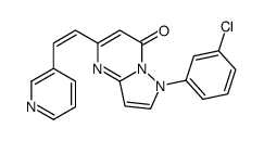 1-(3-chlorophenyl)-5-[(E)-2-pyridin-3-ylethenyl]pyrazolo[1,5-a]pyrimidin-7-one结构式