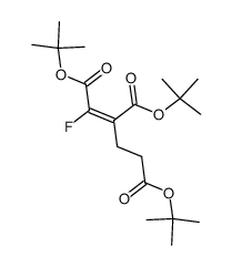 cis-Fluorohomoaconitic acid tri-t-butyl ester Structure