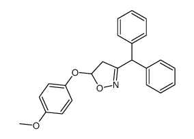 3-benzhydryl-5-(4-methoxyphenoxy)-4,5-dihydro-1,2-oxazole结构式