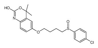 6-[4-(4-chlorophenyl)sulfinylbutoxy]-4,4-dimethyl-1H-3,1-benzoxazin-2-one结构式