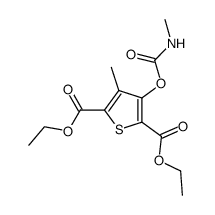 Di-ethyl 3-methyl-4-methylcarbamoyloxy-2,5-thiophene-dicarboxylate Structure