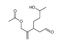 [6-hydroxy-2-methylidene-3-(2-oxoethyl)heptyl] acetate Structure