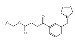 ETHYL 4-OXO-4-[3-(3-PYRROLINOMETHYL)PHENYL]BUTYRATE结构式