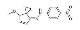 N-[7-Methoxy-spiro[2.4]hept-5-en-(4E)-ylidene]-N'-(4-nitro-phenyl)-hydrazine Structure