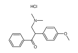 3-Dimethylamino-2-(4-methoxy-phenyl)-1-phenyl-propan-1-one; hydrochloride Structure