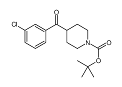 N-Boc-4-(3-氯苯甲酰基)哌啶结构式