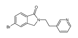 5-bromo-2-(2-pyridin-3-ylethyl)-3H-isoindol-1-one结构式