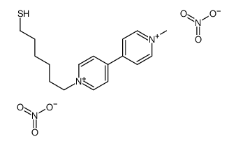 6-[4-(1-methylpyridin-1-ium-4-yl)pyridin-1-ium-1-yl]hexane-1-thiol,dinitrate结构式