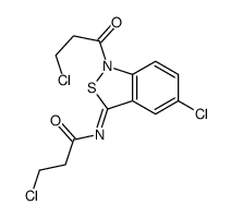 3-chloro-N-[5-chloro-1-(3-chloropropanoyl)-2,1-benzothiazol-3-ylidene]propanamide Structure