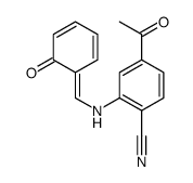 4-acetyl-2-[(6-oxocyclohexa-2,4-dien-1-ylidene)methylamino]benzonitrile Structure