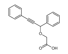 2-(1,3-diphenylprop-2-ynoxy)acetic acid Structure