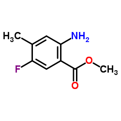 2-氨基-5-氟-4-甲基苯甲酸甲酯结构式