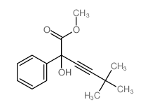 methyl 2-hydroxy-5,5-dimethyl-2-phenyl-hex-3-ynoate结构式