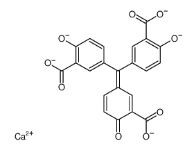 3-(3,3'-dicarboxy-4,4'-dihydroxy-benzhydryliden)-6-oxo-cyclohexa-1,4-dienecarboxylic acid ; pentacalcium compound Structure