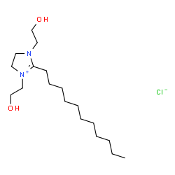 4,5-dihydro-1,3-bis(2-hydroxyethyl)-2-undecyl-1H-imidazolium chloride structure