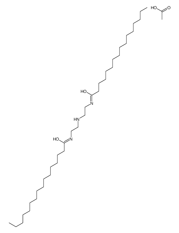 N,N'-(iminodiethylene)bispalmitamide monoacetate Structure