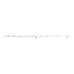 N-[2-[[2-[[2-[(2-aminoethyl)amino]ethyl]amino]ethyl]amino]ethyl]octadeca-9,12,15-trienamide monoacetate structure