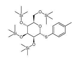 α-D-Mannopyranoside, 4-methylphenyl 1-thio-2,3,4,6-tetrakis-O-(trimethylsilyl) Structure