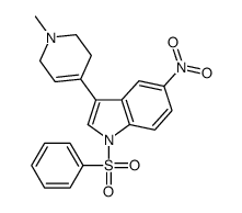 1-(benzenesulfonyl)-3-(1-methyl-3,6-dihydro-2H-pyridin-4-yl)-5-nitroindole结构式