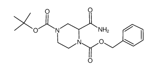 1-benzyl 4-tert-butyl 3-(aminocarbonyl)piperazine-1,4-dicarboxylate Structure