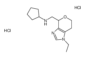 N-[(1-ethyl-6,7-dihydro-4H-pyrano[3,4-d]imidazol-4-yl)methyl]cyclopentanamine,dihydrochloride Structure
