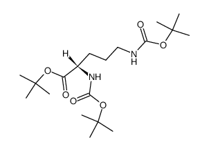 N,N'-Bis-BOC-ornithine tert-butyl ester结构式