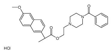 2-(4-benzoylpiperazin-1-yl)ethyl (2S)-2-(6-methoxynaphthalen-2-yl)propanoate,hydrochloride结构式