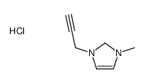 1-methyl-3-prop-2-ynyl-1,2-dihydroimidazol-1-ium,chloride Structure