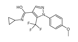 N-cyclopropyl-1-(4-methoxyphenyl)-5-(trifluoromethyl)pyrazole-4-carboxamide结构式
