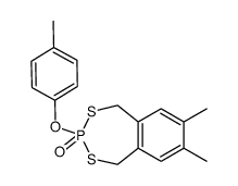 2,3-Dimethyl-7-p-tolyloxy-5,9-dihydro-6,8-dithia-7-phospha-benzocycloheptene 7-oxide Structure